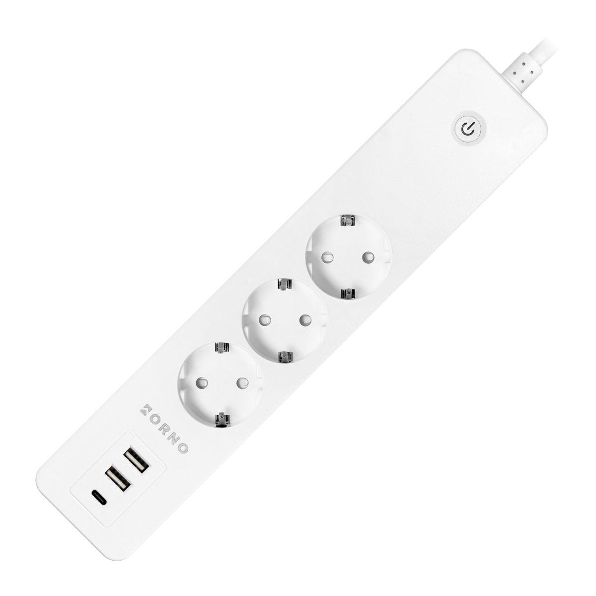 Prelungitor 3 x Schuko 2xUSB Tuya Smart Wi-Fi alb