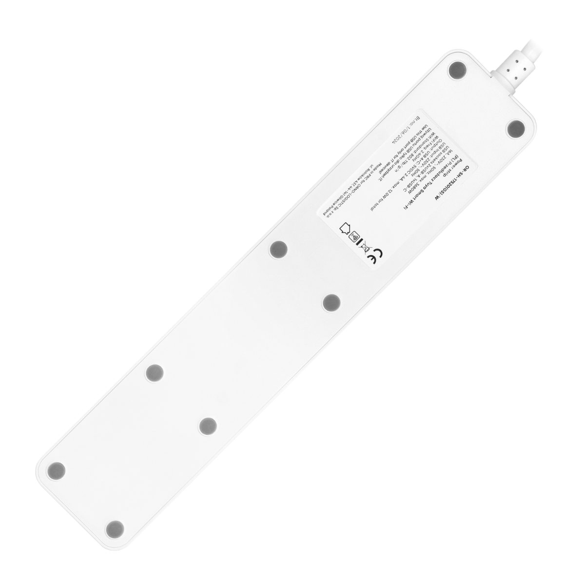 Prelungitor 3 x Schuko 2xUSB Tuya Smart Wi-Fi alb
