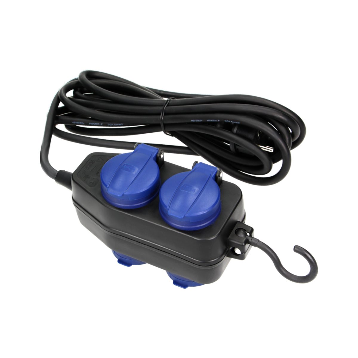 Prelungitor cu carlig 4 Prize 10ml CABLU 3X1,5mm IP44 max. 3680W