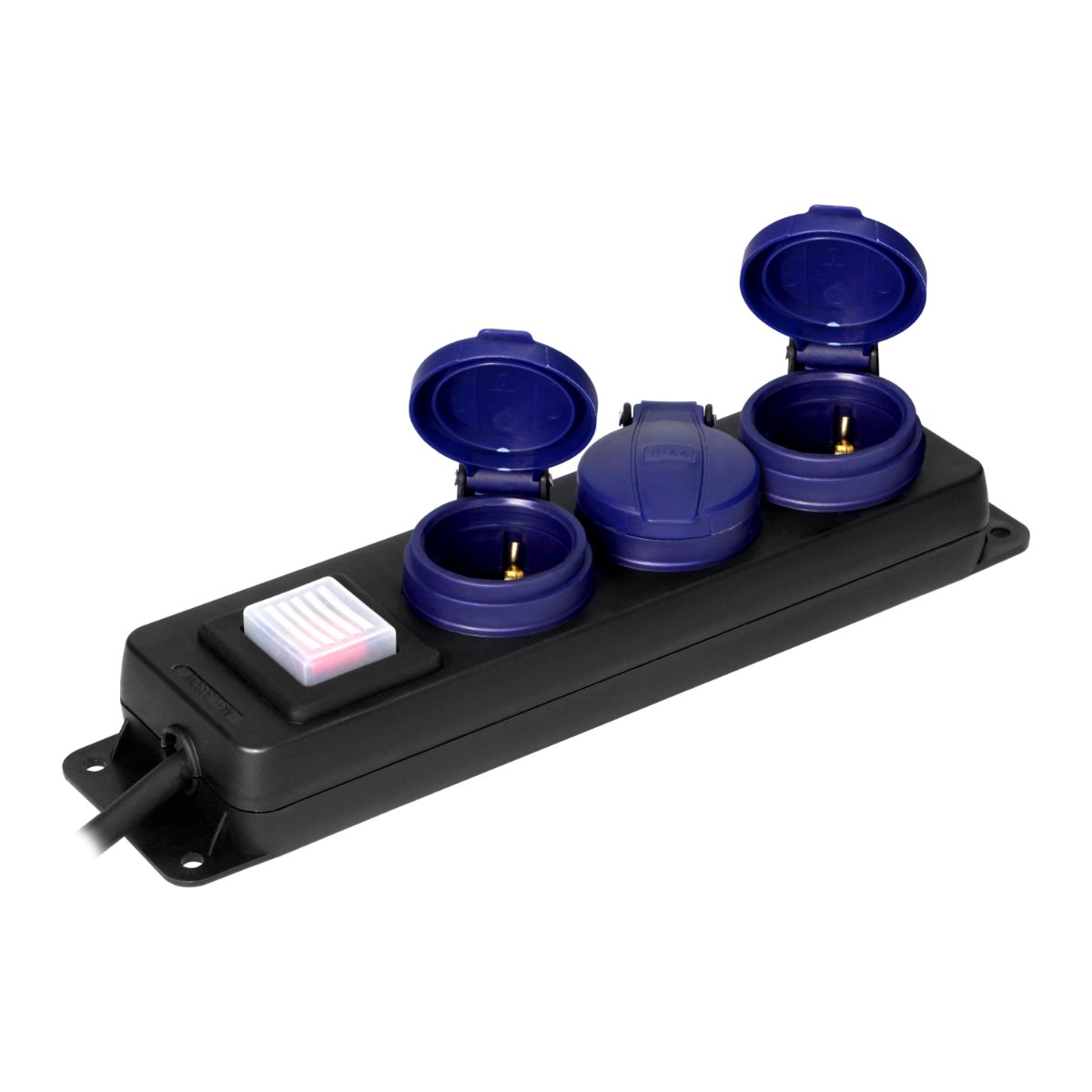 Prelungitor industrial 3xSchuko 3m IP44 H05RR-F 3x1.5mm2
