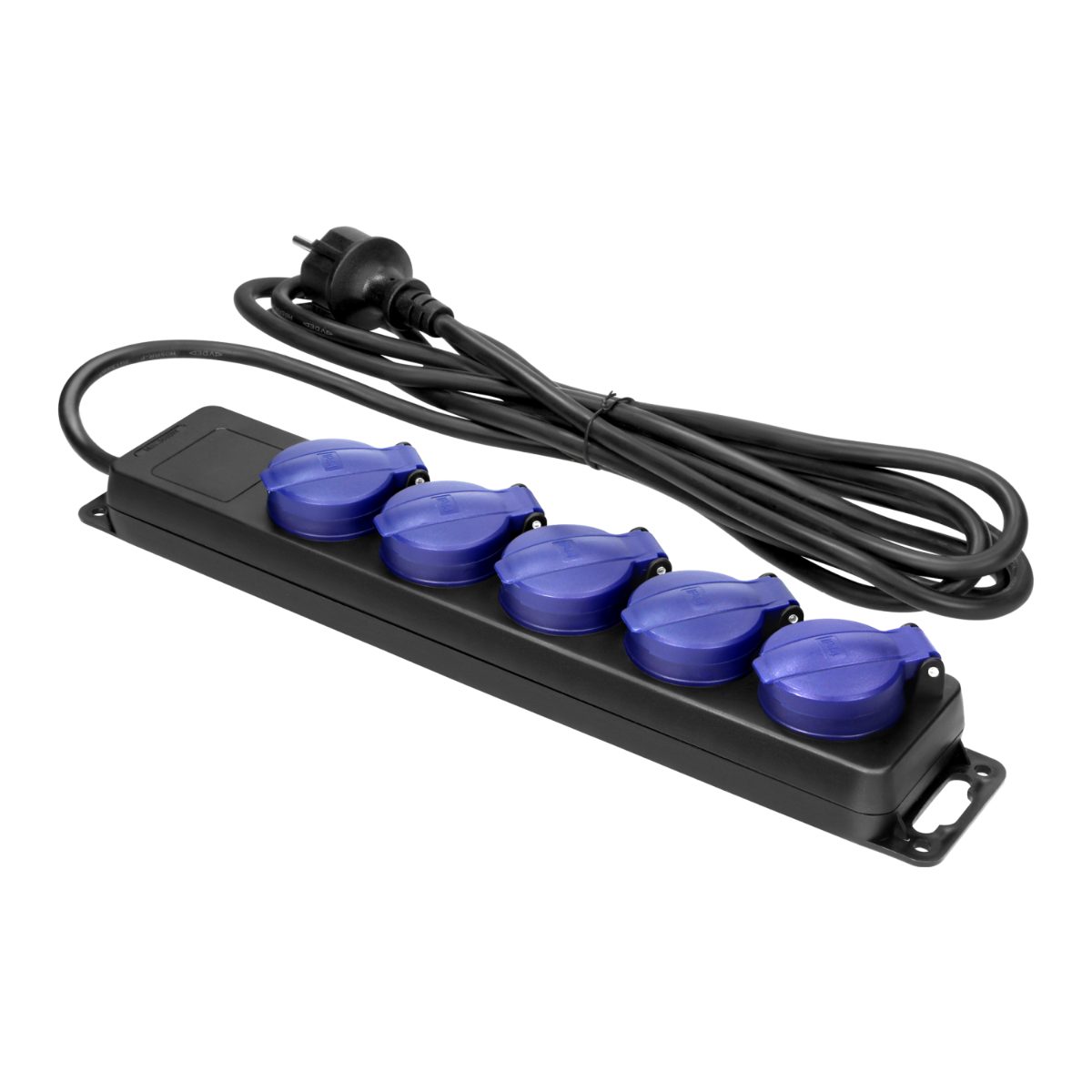 Prelungitor industrial 5 prize 5 m cablu H05RR-F 3x1.5 mm2 IP44 max. 3680W