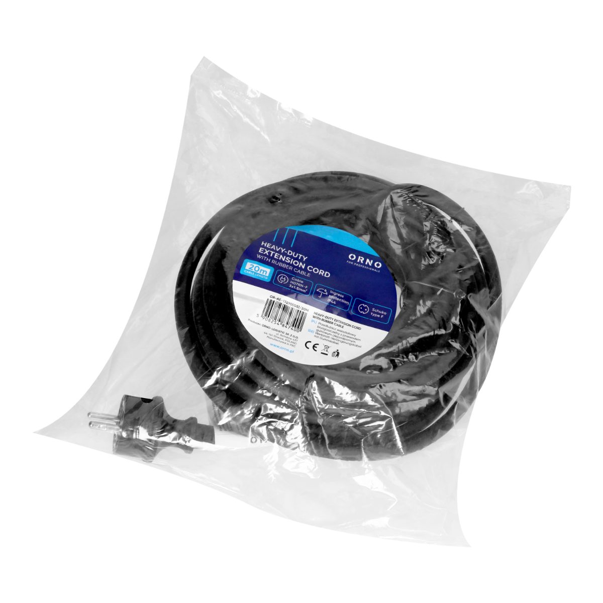 Prelungitor industrial F+P 20m IP44 1x2P+Z H07RN-F 3x1.5mm2 230VAC/16A