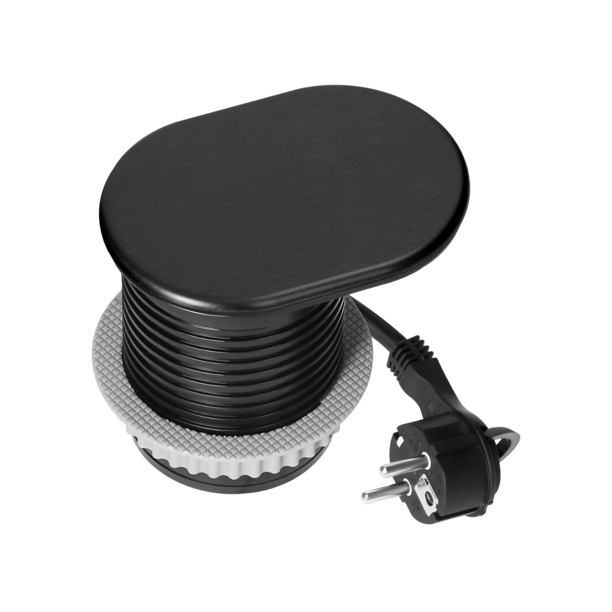 Priza cu USB+SLIDE cablu de 1.9m 1xSchuko 2xUSBxtip AC neagra