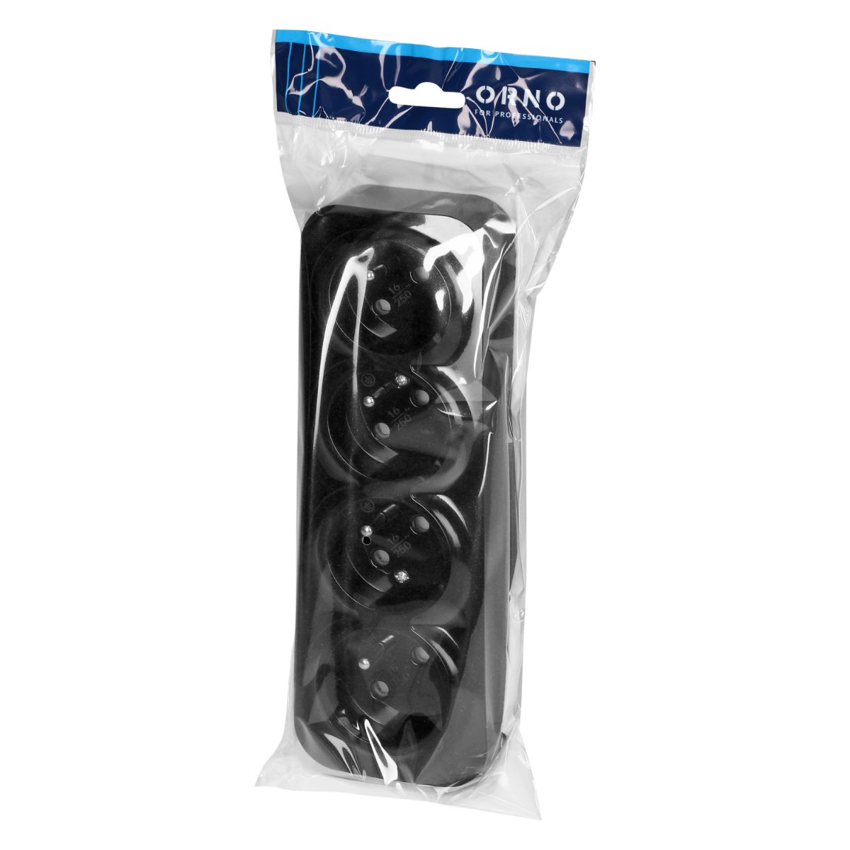 Priza cvatrupla negra ToDo 16A/230VAC IP20 aplicata