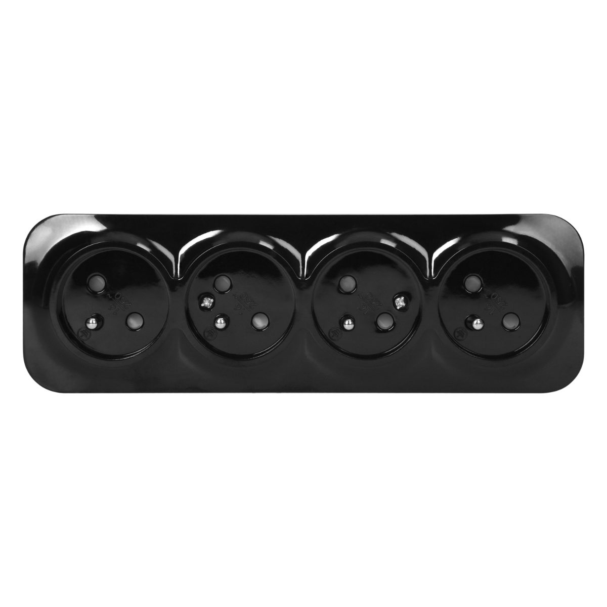 Priza cvatrupla negra ToDo 16A/230VAC IP20 aplicata