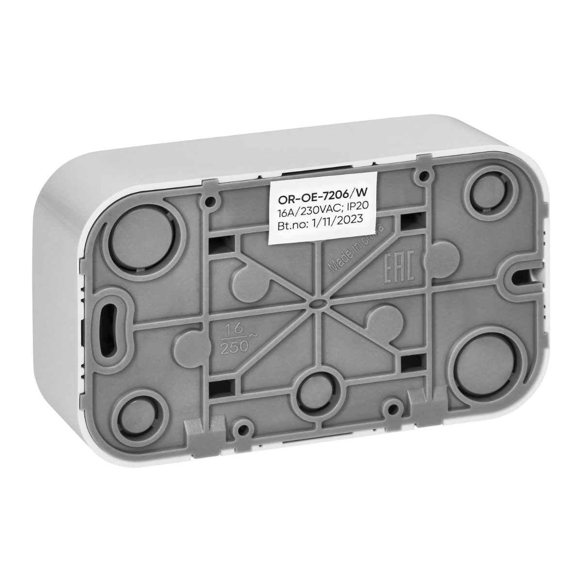 Priza dubla alba 2xSchuko ToDo 16A/230VAC IP20 aplicata
