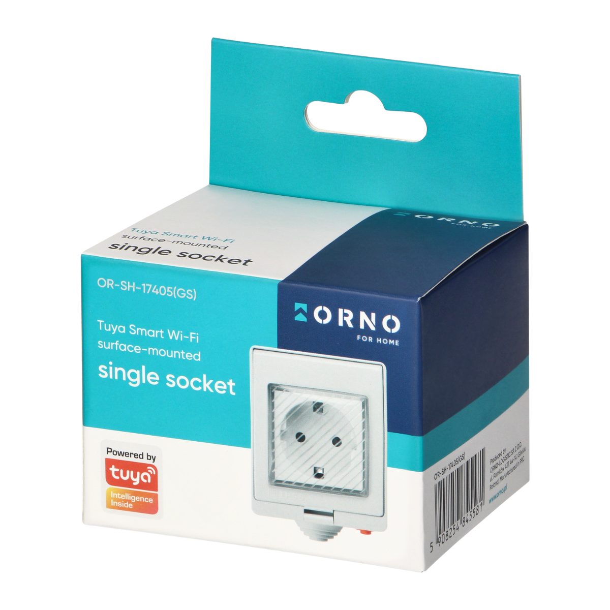 Priza exterior simpla 16A IP55 Tuya Smart Wi-Fi alba