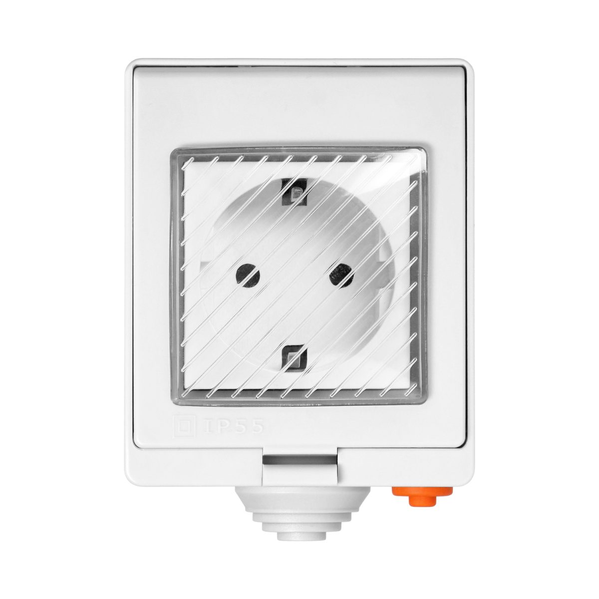 Priza exterior simpla 16A IP55 Tuya Smart Wi-Fi alba