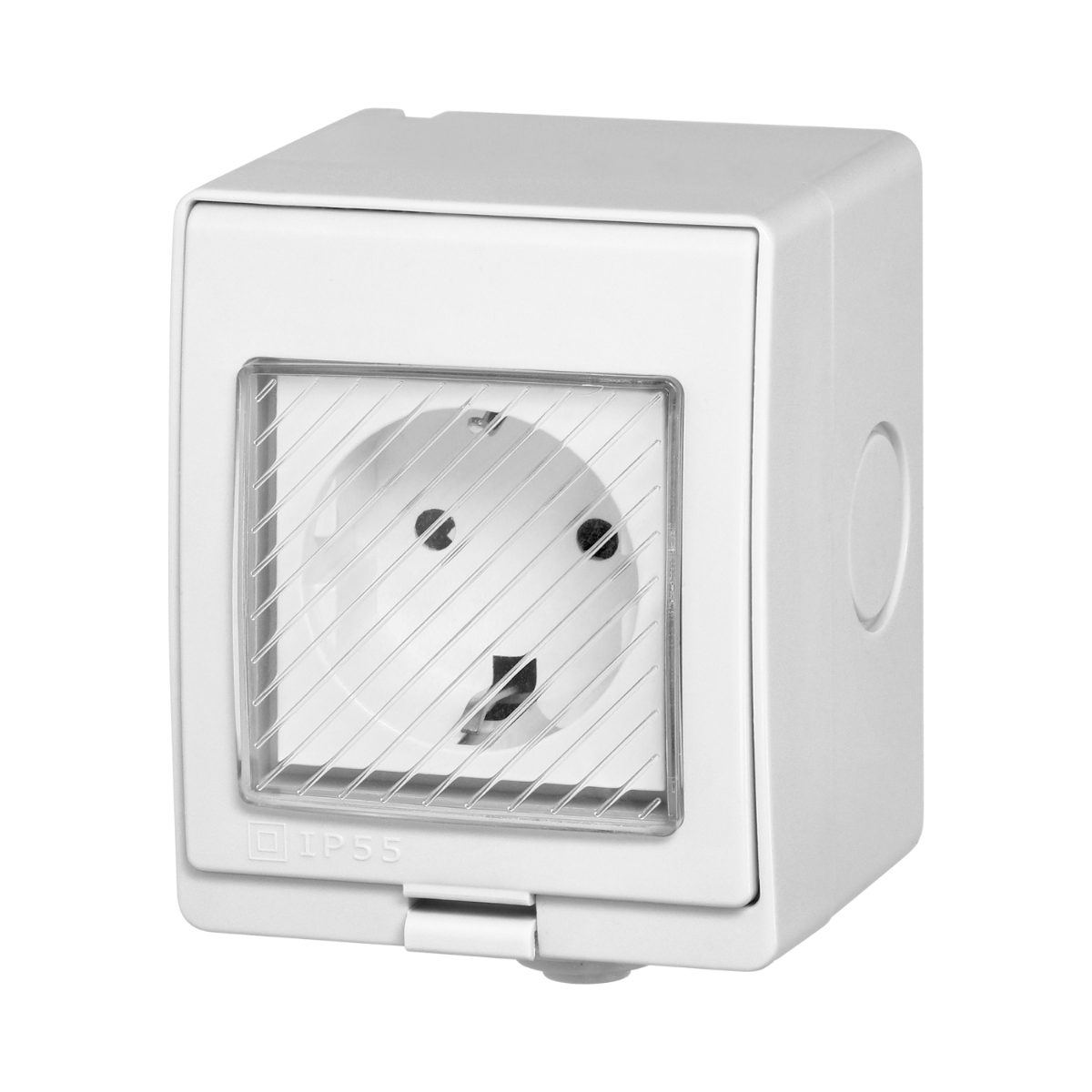 Priza exterior simpla 16A IP55 Tuya Smart Wi-Fi alba