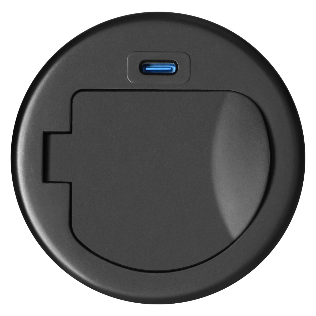 Priza incastrabila 1xSchuko 1xUSB tip C PD20W cablu 1.9m neagra