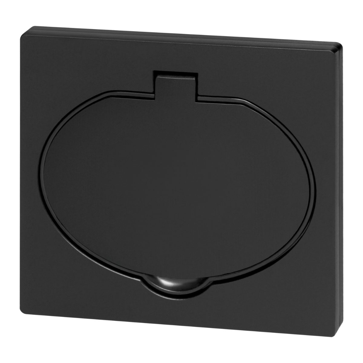 Priza neagra Schuko IP44 otel inoxidabil incastrabila
