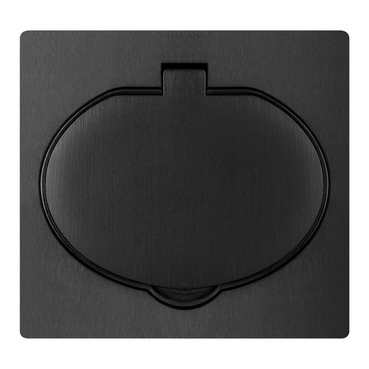 Priza neagra Schuko IP44 otel inoxidabil incastrabila