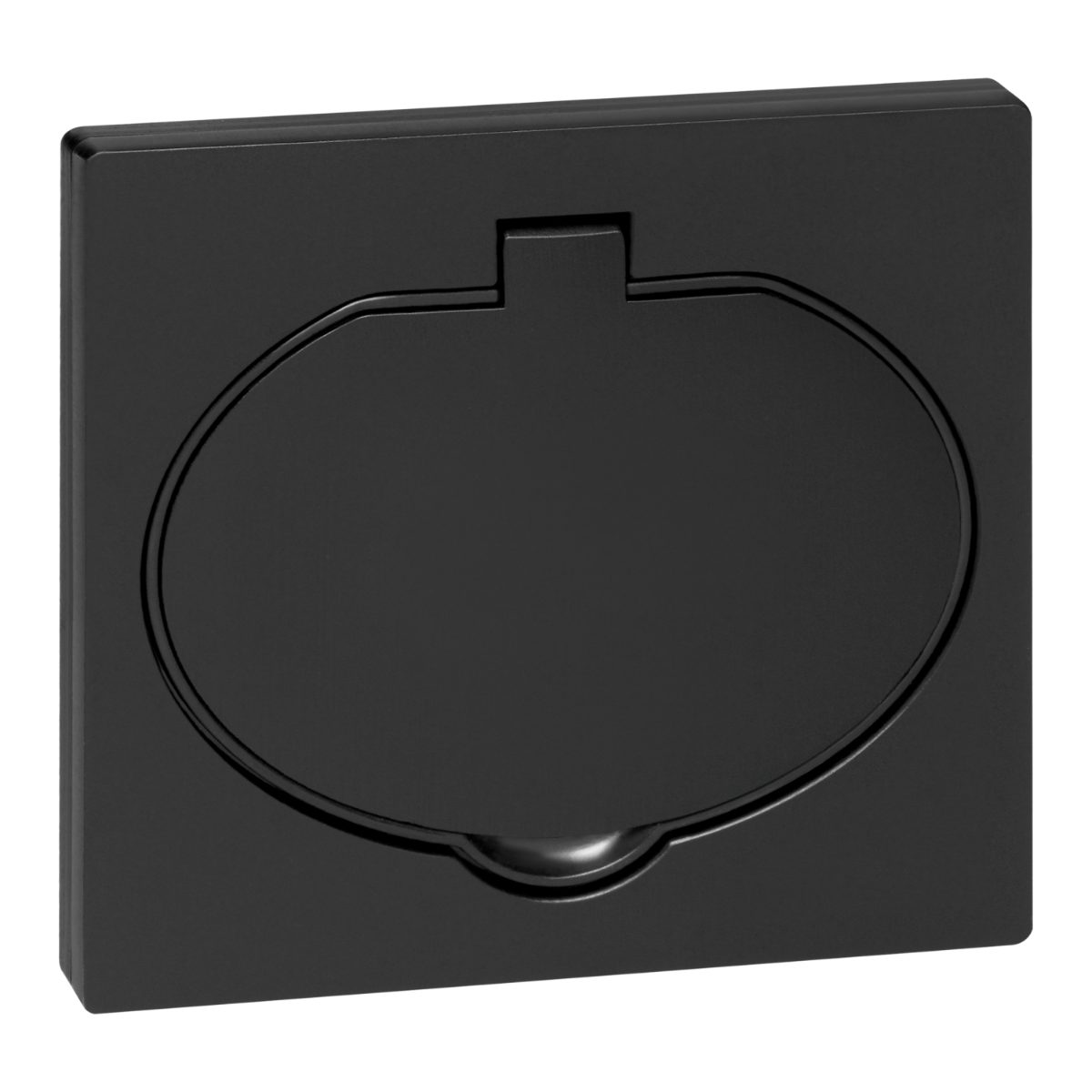 Priza neagra Schuko IP44 otel inoxidabil incastrabila