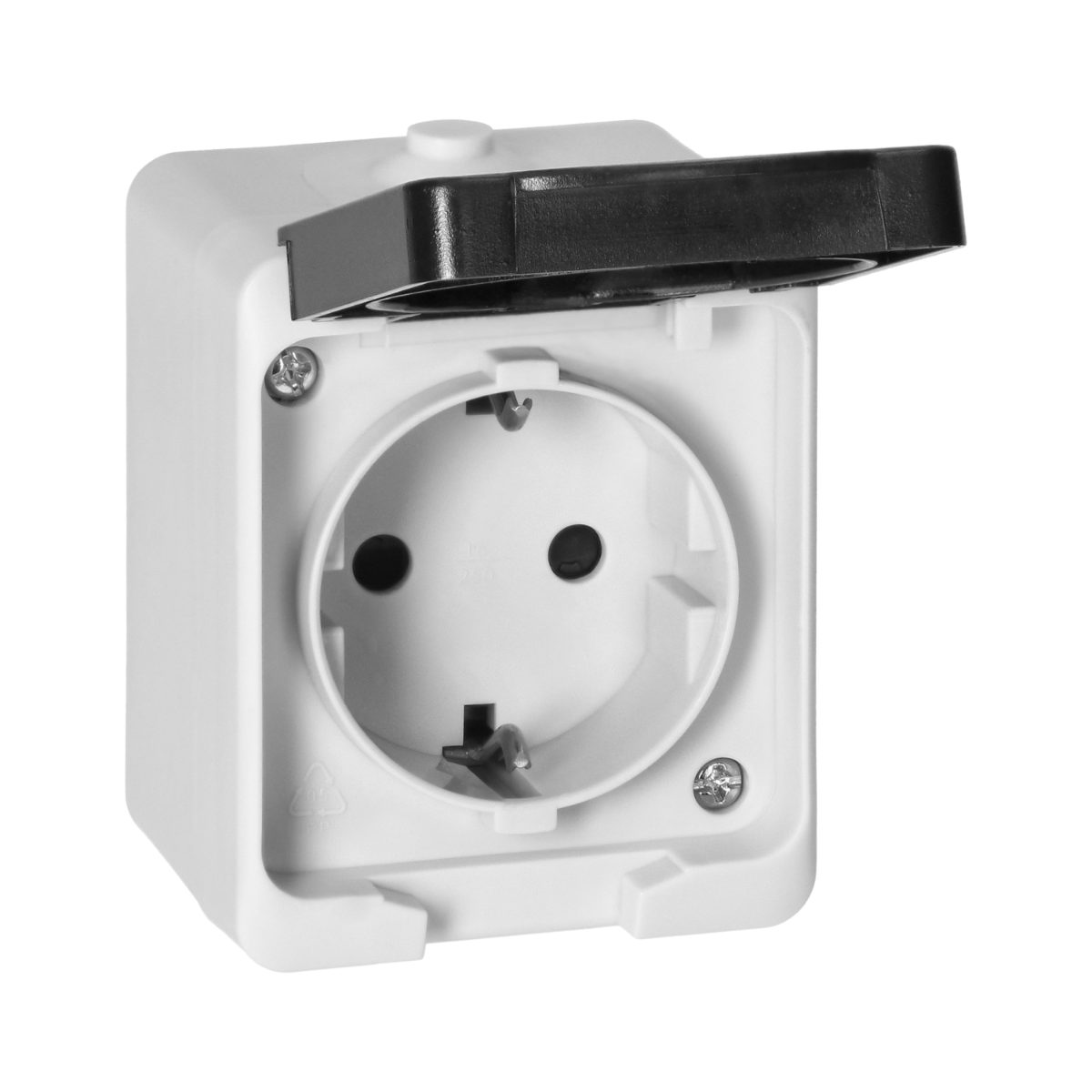 Priza pt 1xSCHUKO aquatic MINI IP54 alb/negru