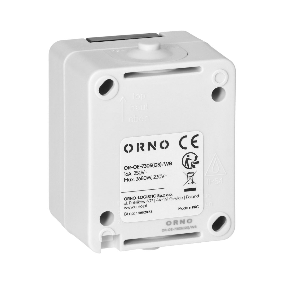 Priza pt 1xSCHUKO aquatic MINI IP54 alb/negru