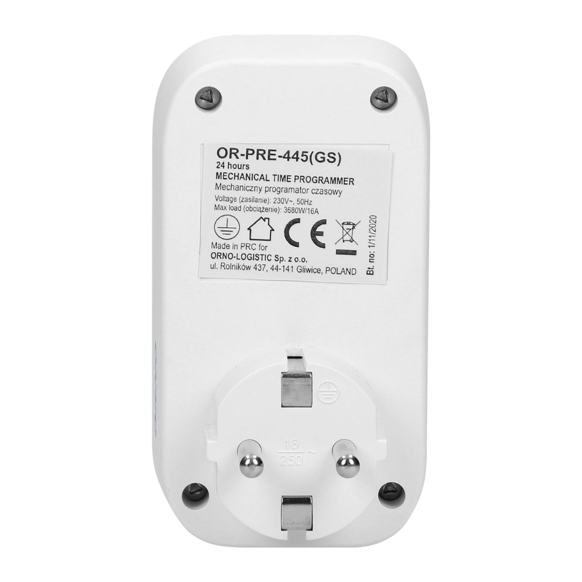 Priza Schuko cu senzor crepuscular 16A 230V IP20