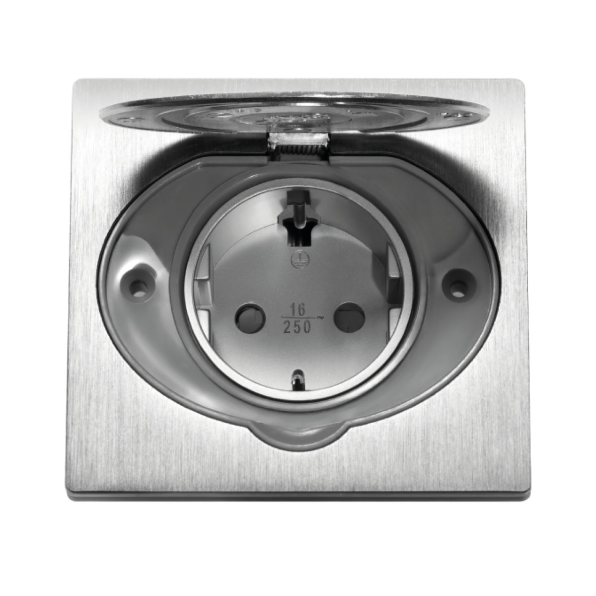 Priza Schuko IP44 otel inoxidabil incastrabila