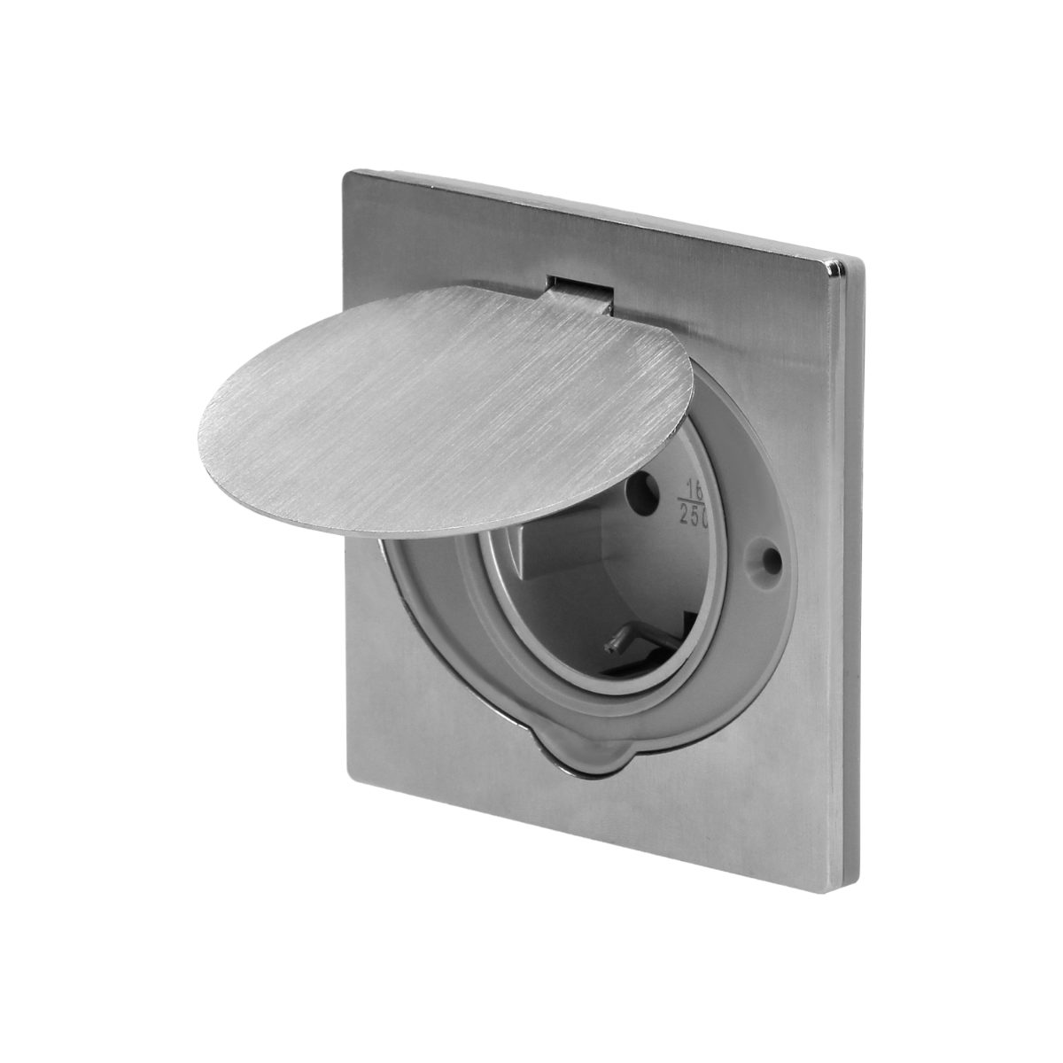 Priza Schuko IP44 otel inoxidabil incastrabila