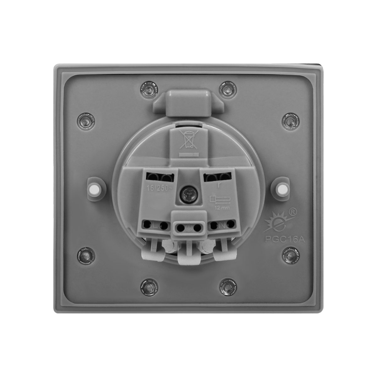 Priza Schuko IP44 otel inoxidabil incastrabila