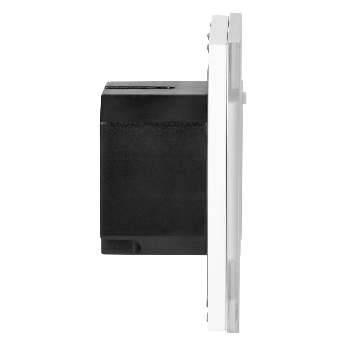Priza simpla 16A IP20 rama sticla Tuya Smart Wi-Fi alba