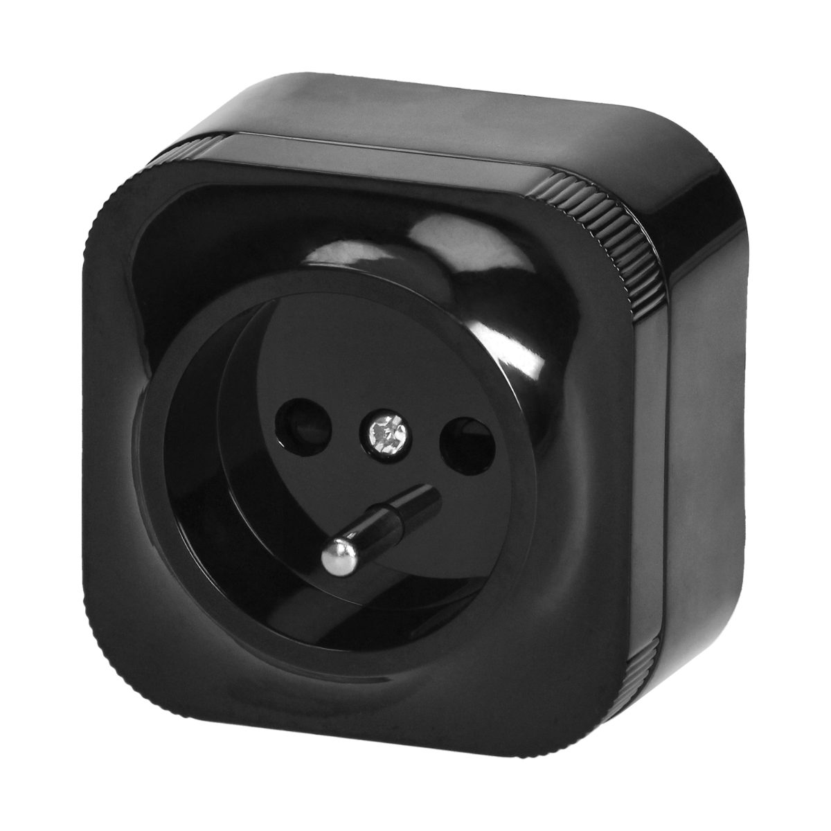 Priza simpla negra ToDo 16A/230VAC IP20 aplicata