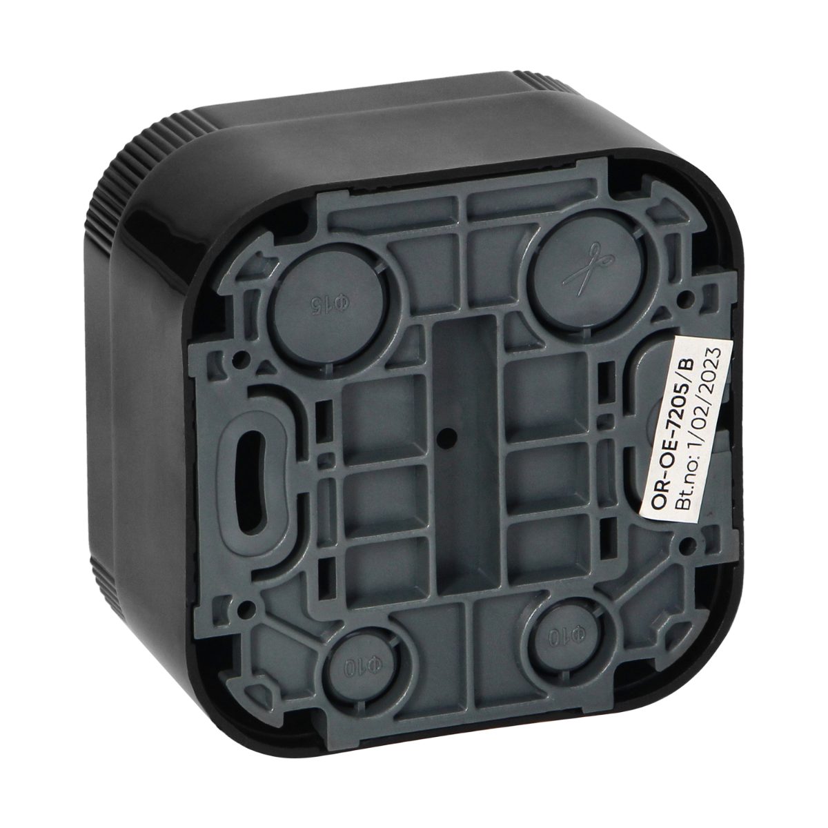 Priza simpla negra ToDo 16A/230VAC IP20 aplicata