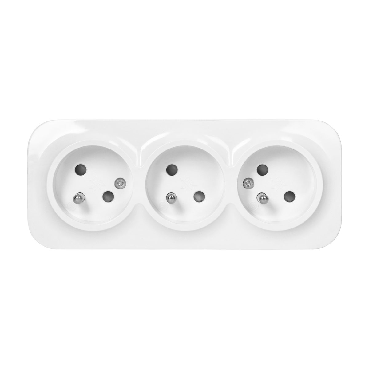 Priza tripla alba ToDo 16A/230VAC IP20 aplicata