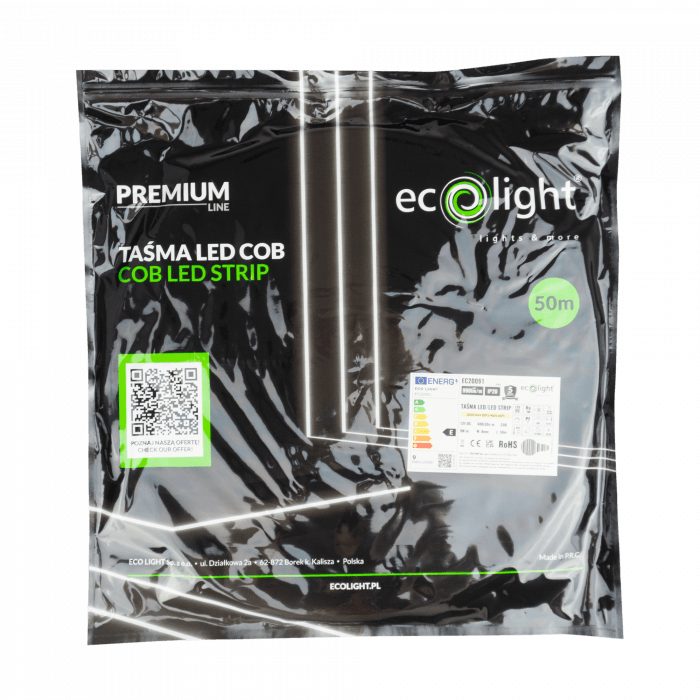 Rola 50m banda COB 12V 3000K 9W/m 990lm/m IP20