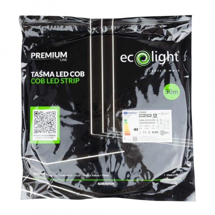 Rola 50m banda COB 12V 4000K 9W/m 1080lm/m IP20