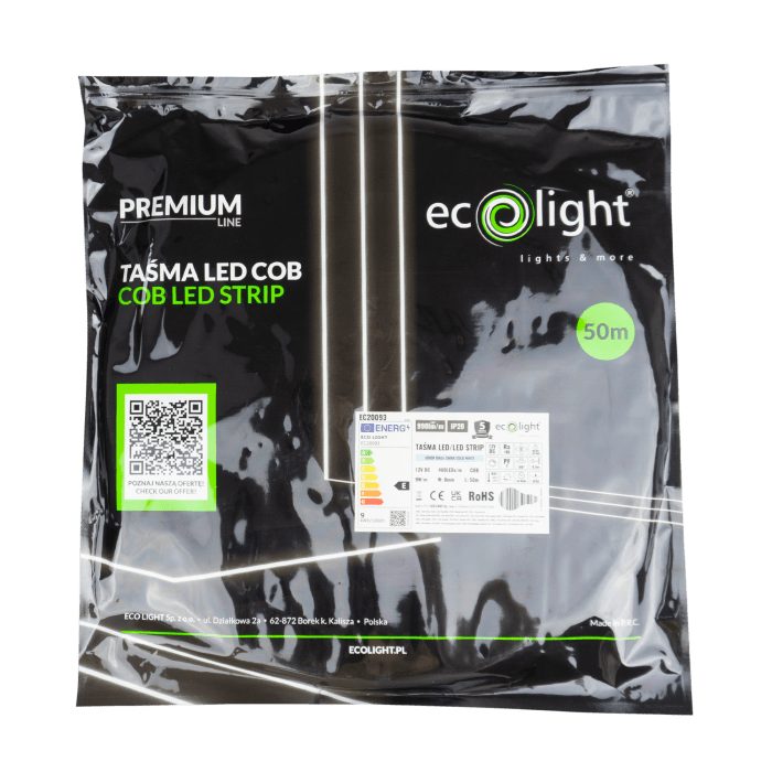 Rola 50m banda COB 12V 6000K 9W/m 1070lm/m IP20