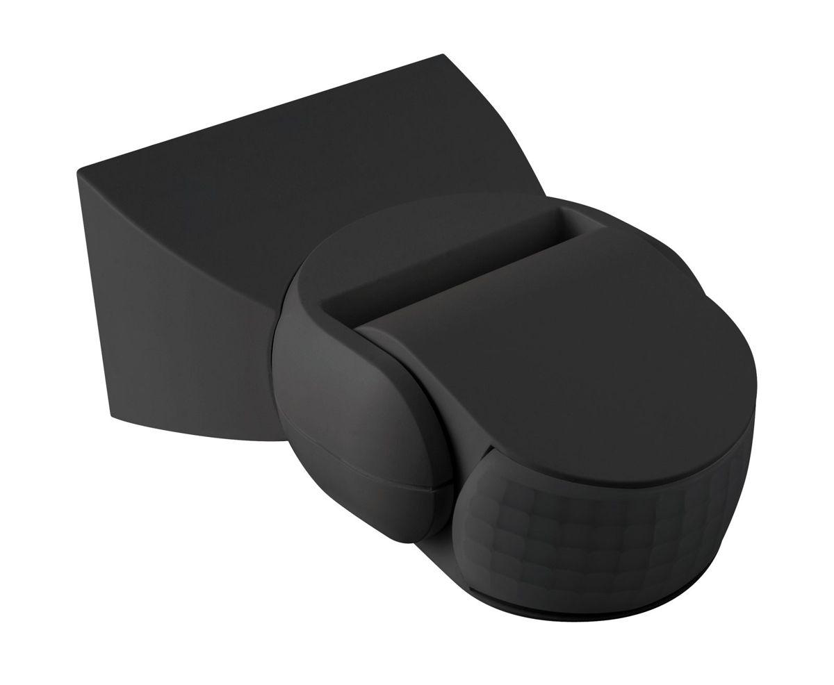 Senzor de miscare CR-9 negru max. 1200W IP65 180° raza 2-8m ± 1.8- 2.5m