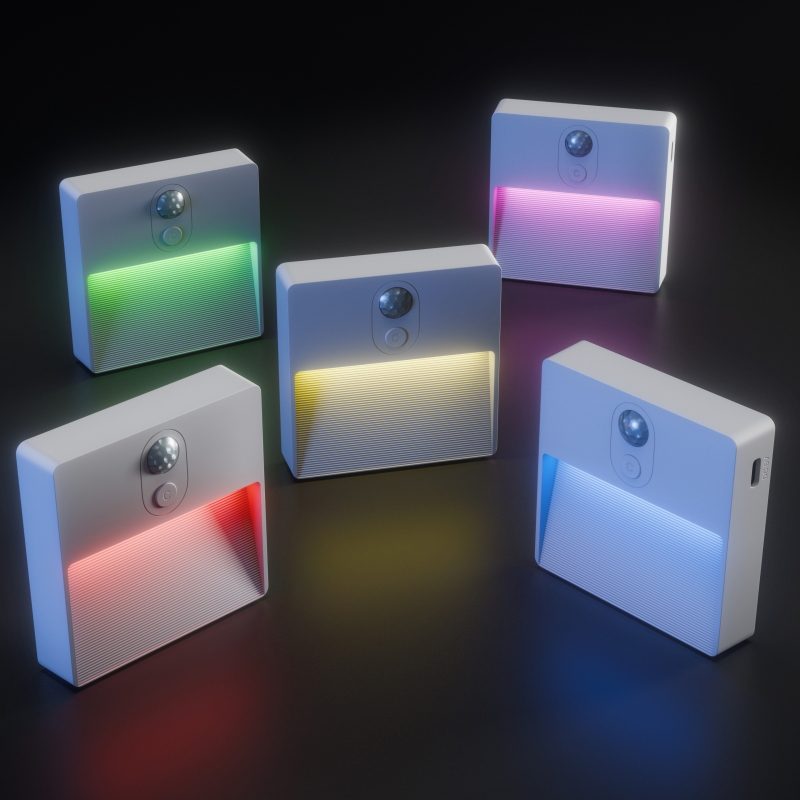 Set 2 buc LUMINA POP RGBW+DIM PIR 500mah USB-C alb