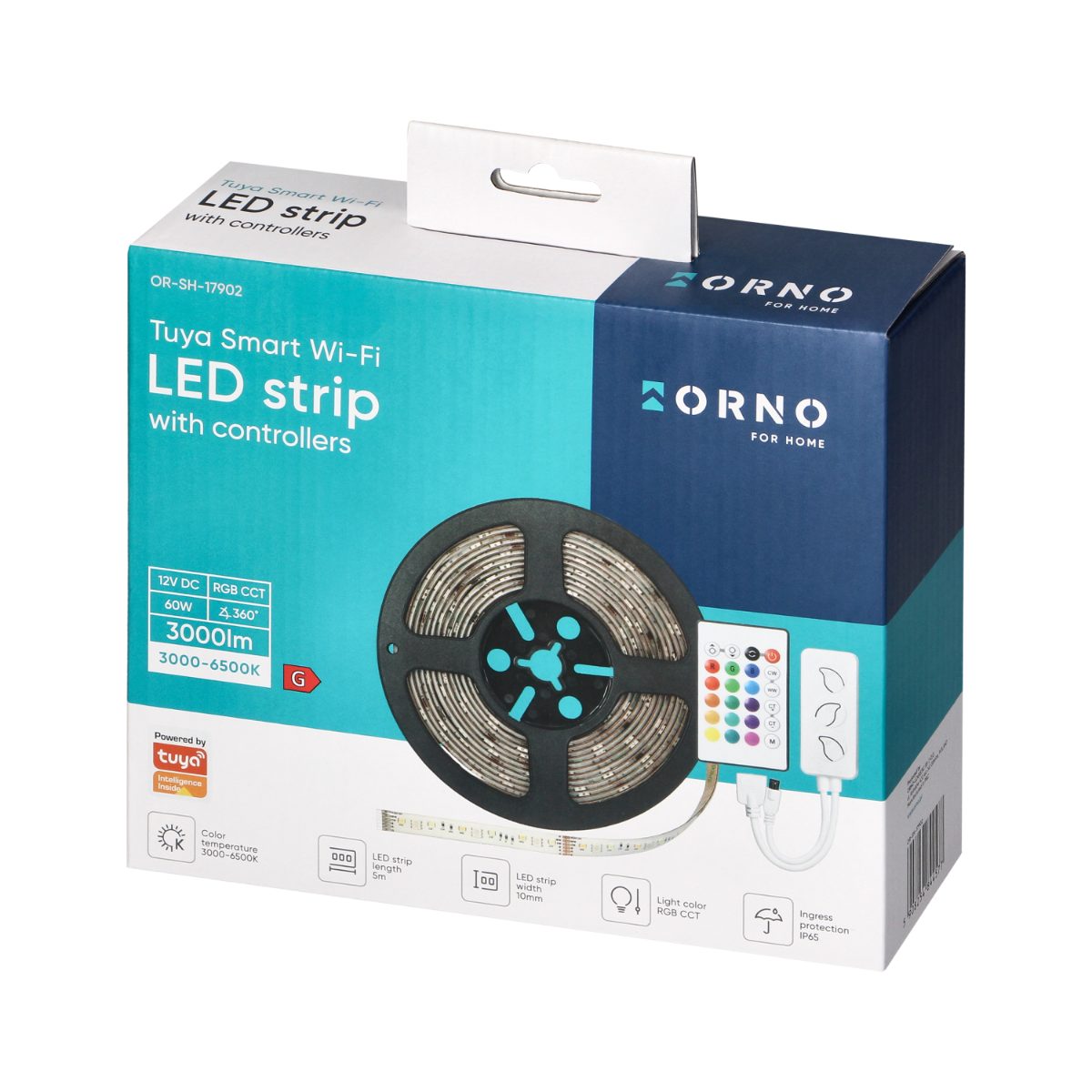 Set 5ml banda LED RGBW 3W/ml IP65 PSU si controller Tuya Smart Wi-Fi