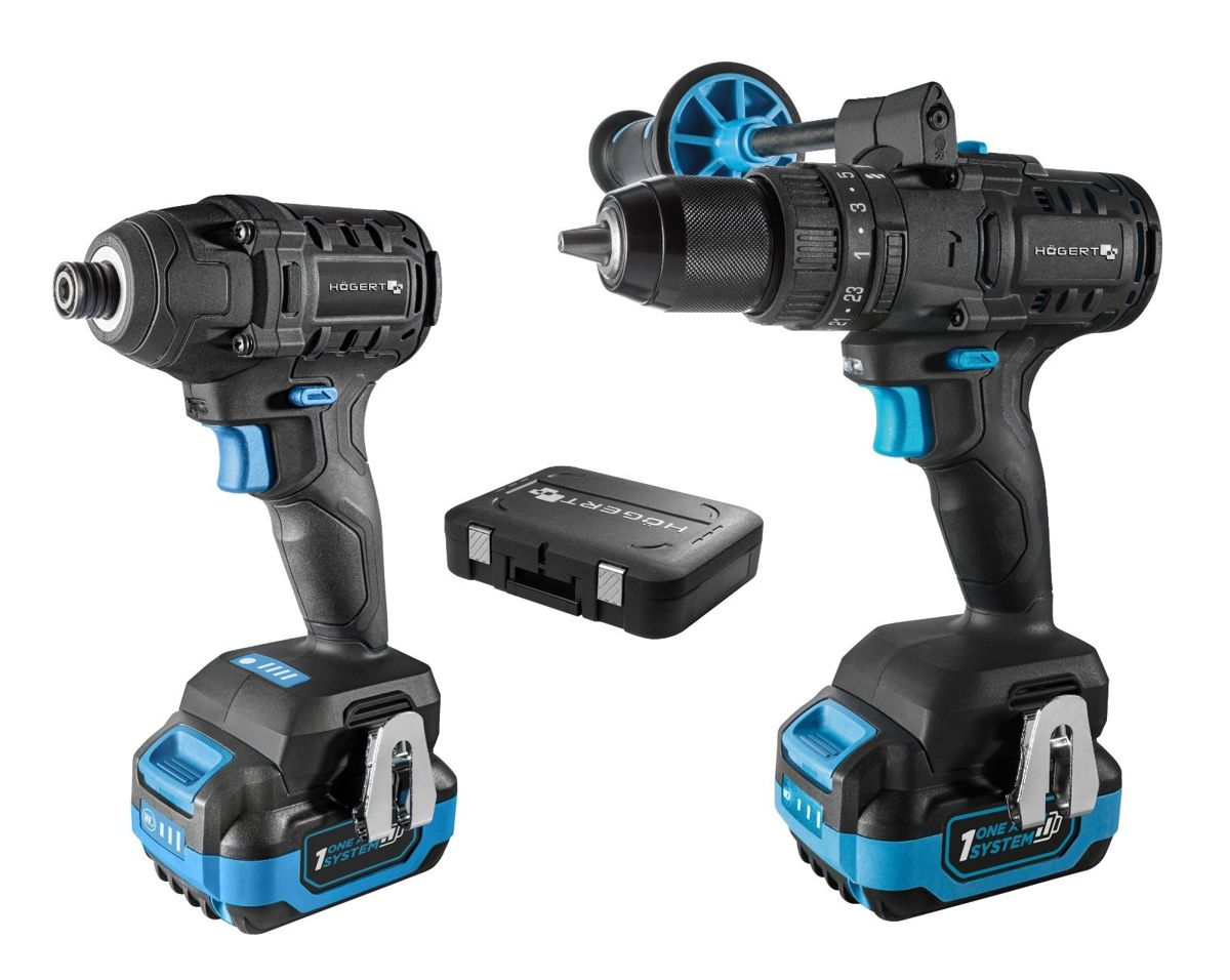 Set bormasina de impact si masina insurubat 2 acumulatori incarcator 18V