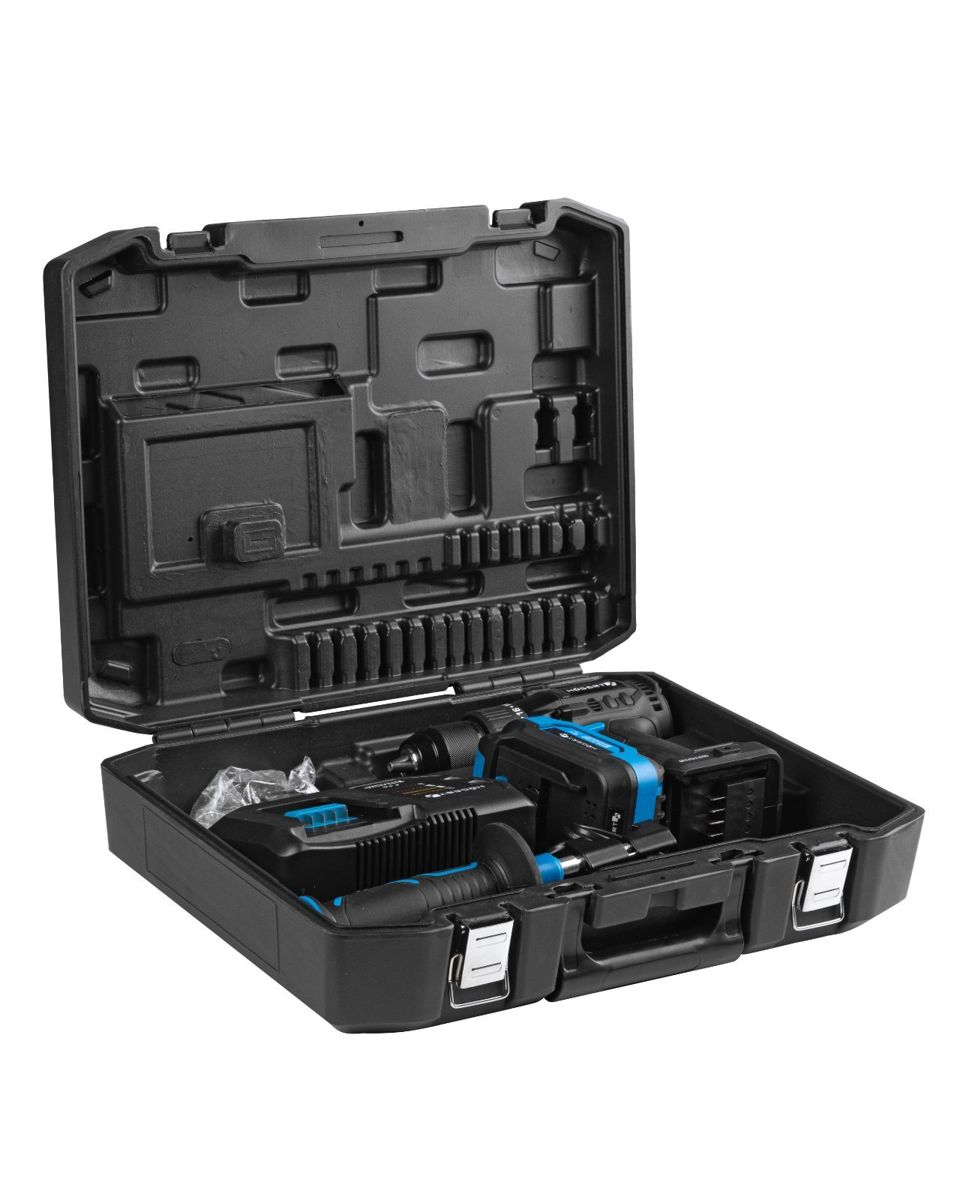 Set masina de gaurit cu percutie acumulator 4Ah 18V 80Nm