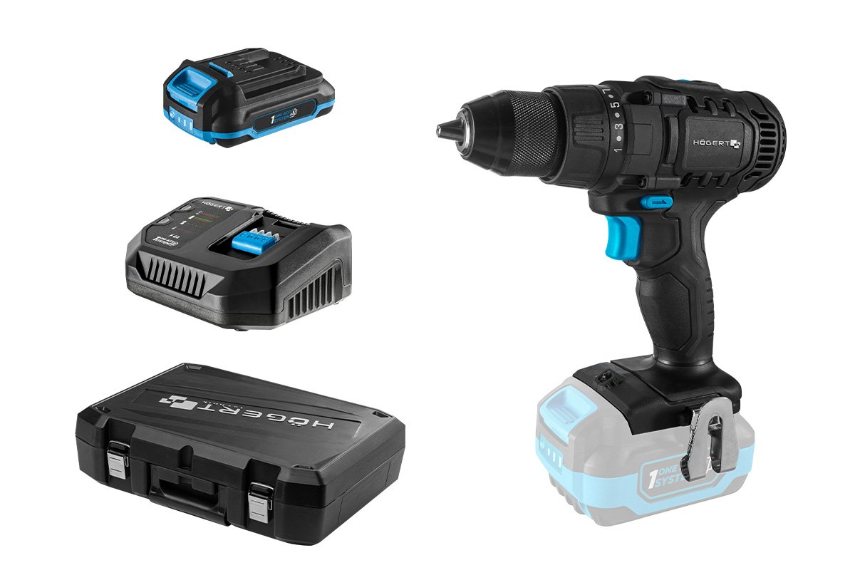 Set masina de gaurit si insurubat 18V cu acumulator 2Ah si incarcator