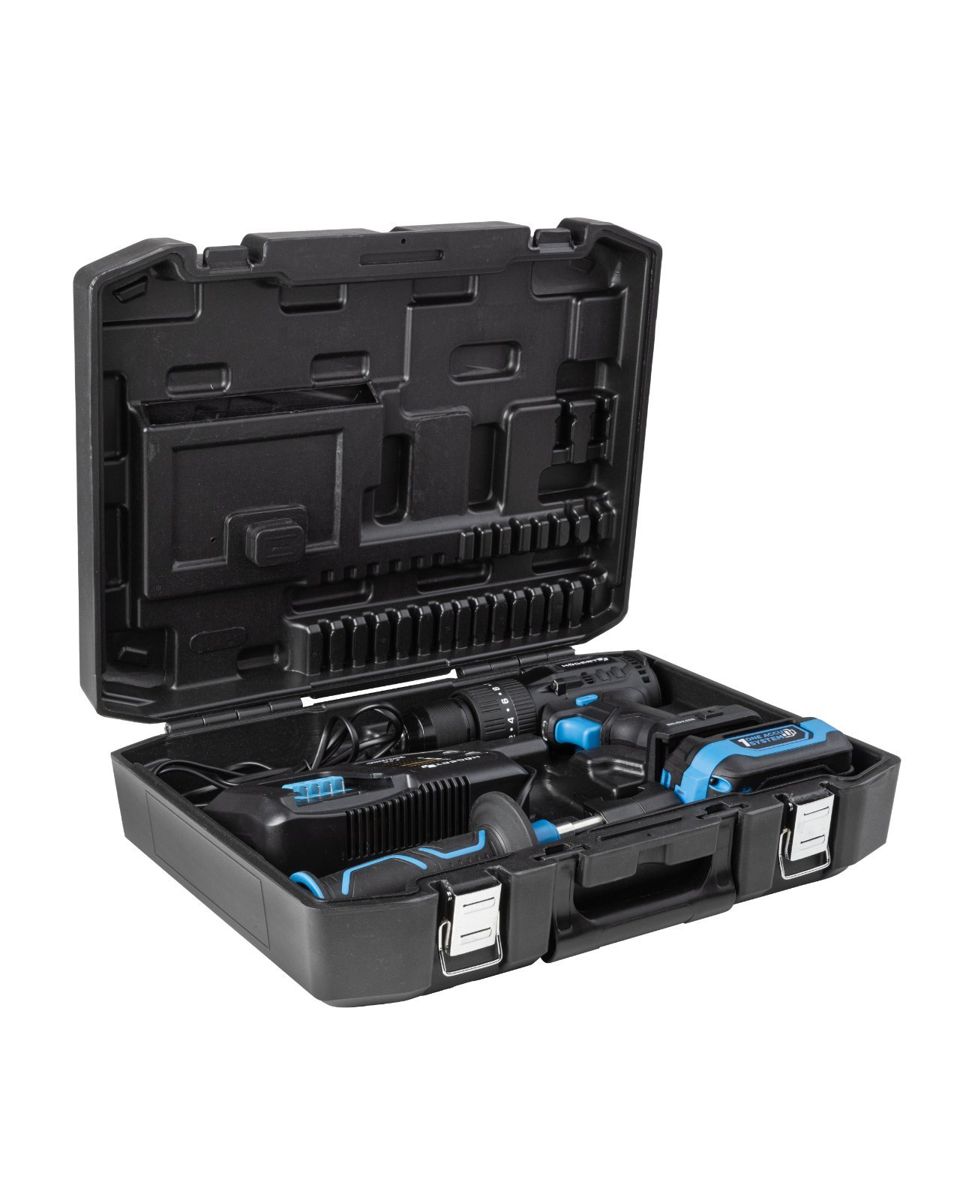 Set masina de insurubat cu impact acumulator si incarcator 4Ah 80Nm