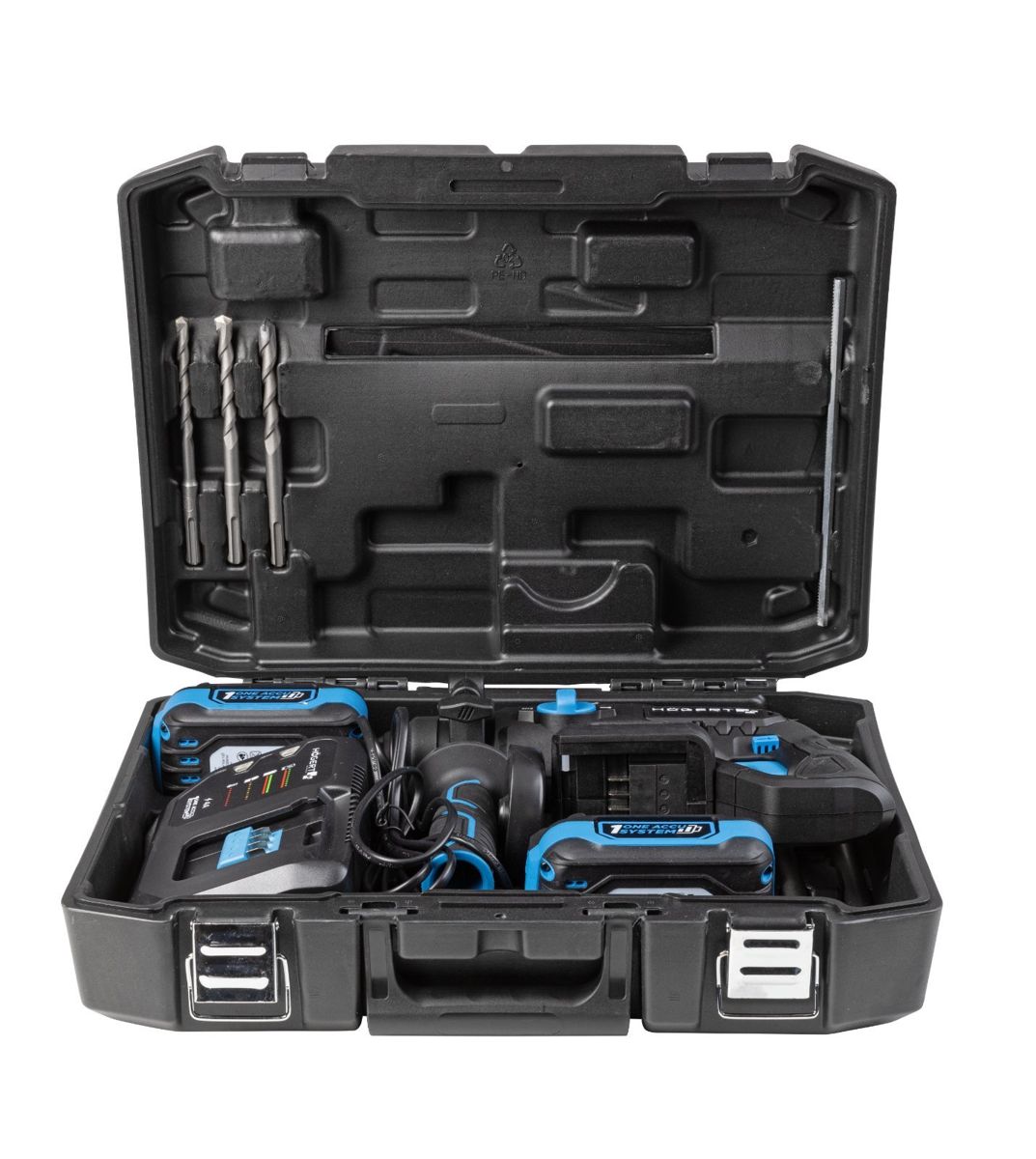 Set rotopercutor SDS+ acumulatori si incarcator 4Ah 18 V 2.2 J