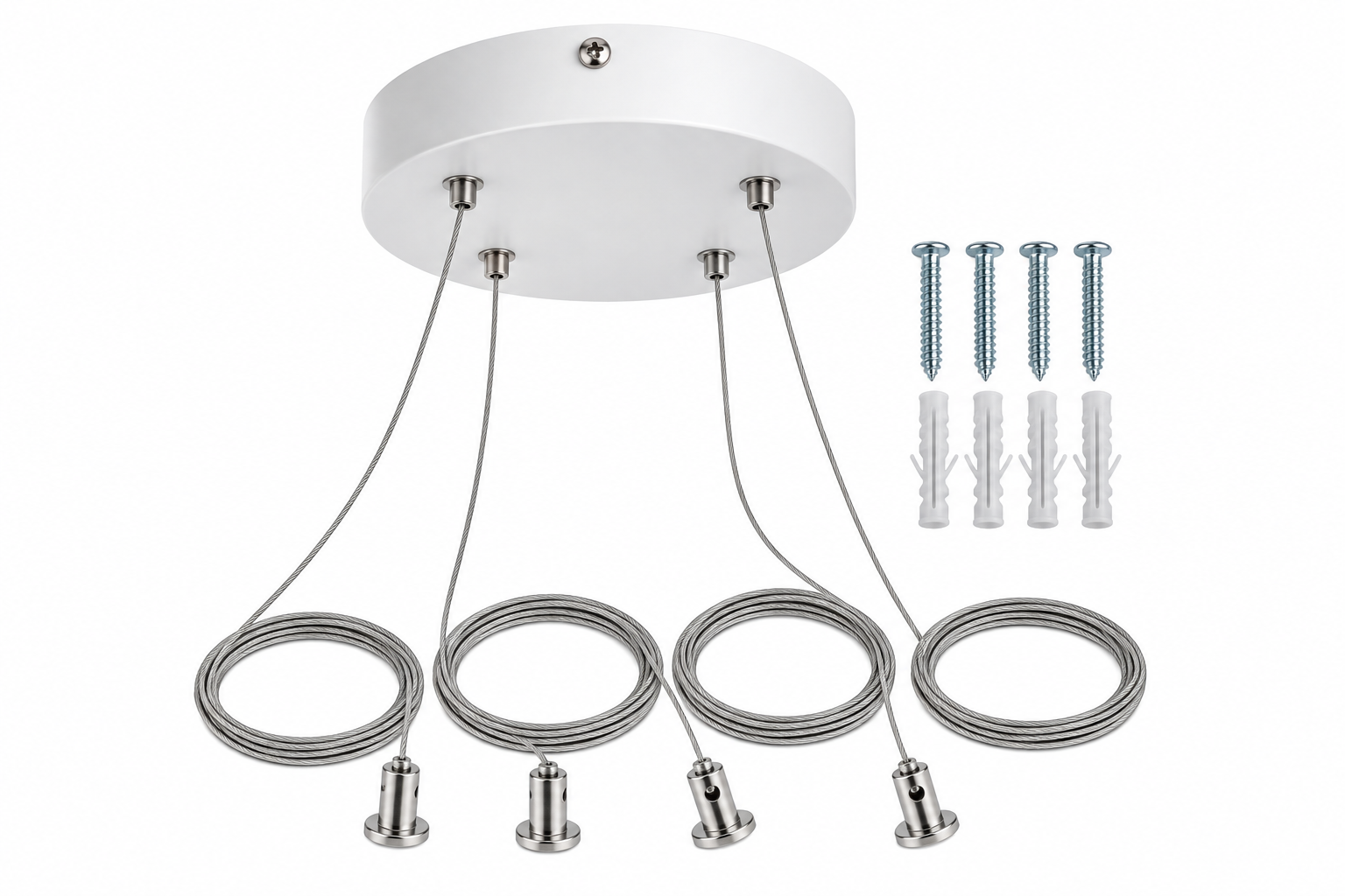 Set suspendare NYMPHEA 1m baza D:98x27mm alb