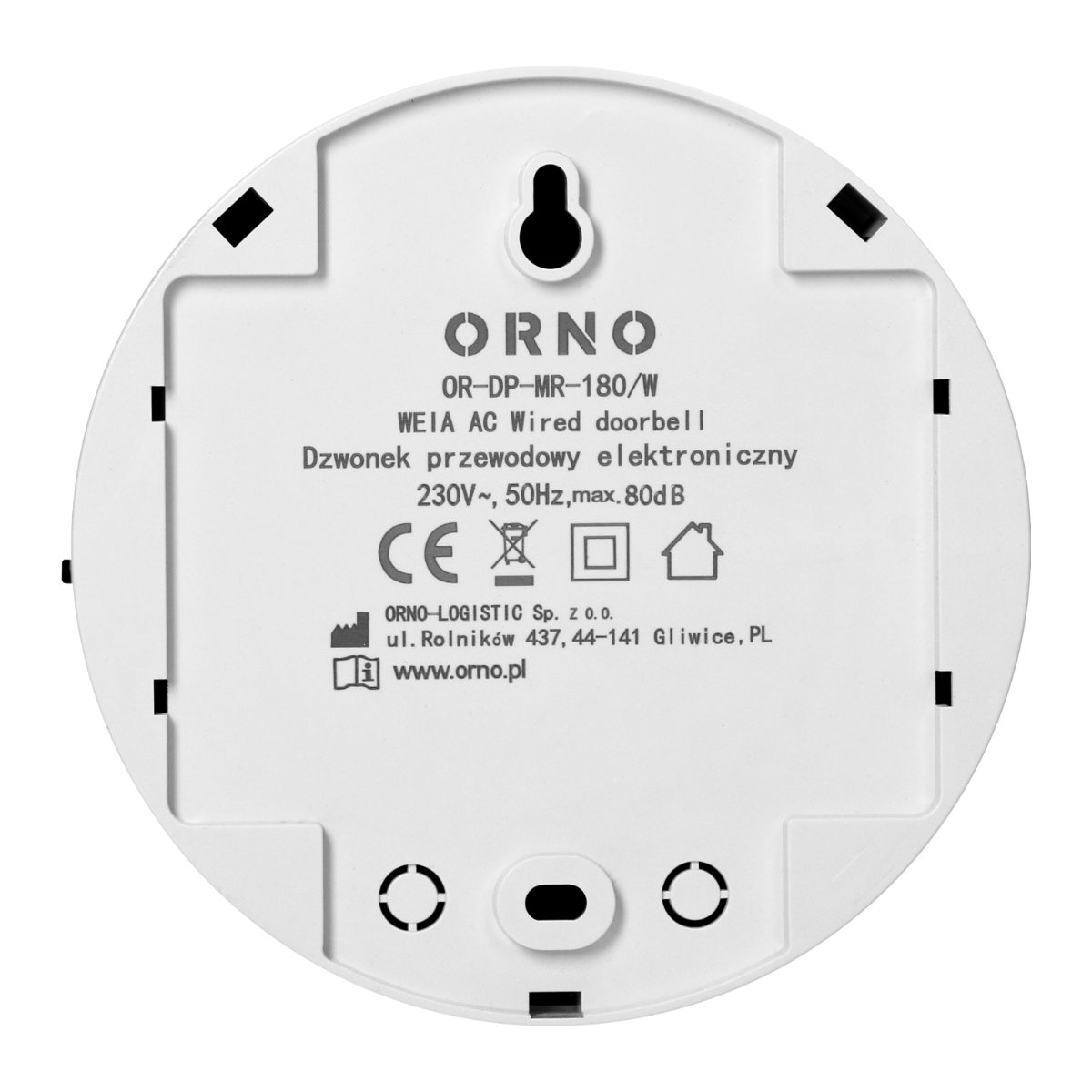 Sonerie electronica WEIA AC 38 sunete 230V 80dB alba
