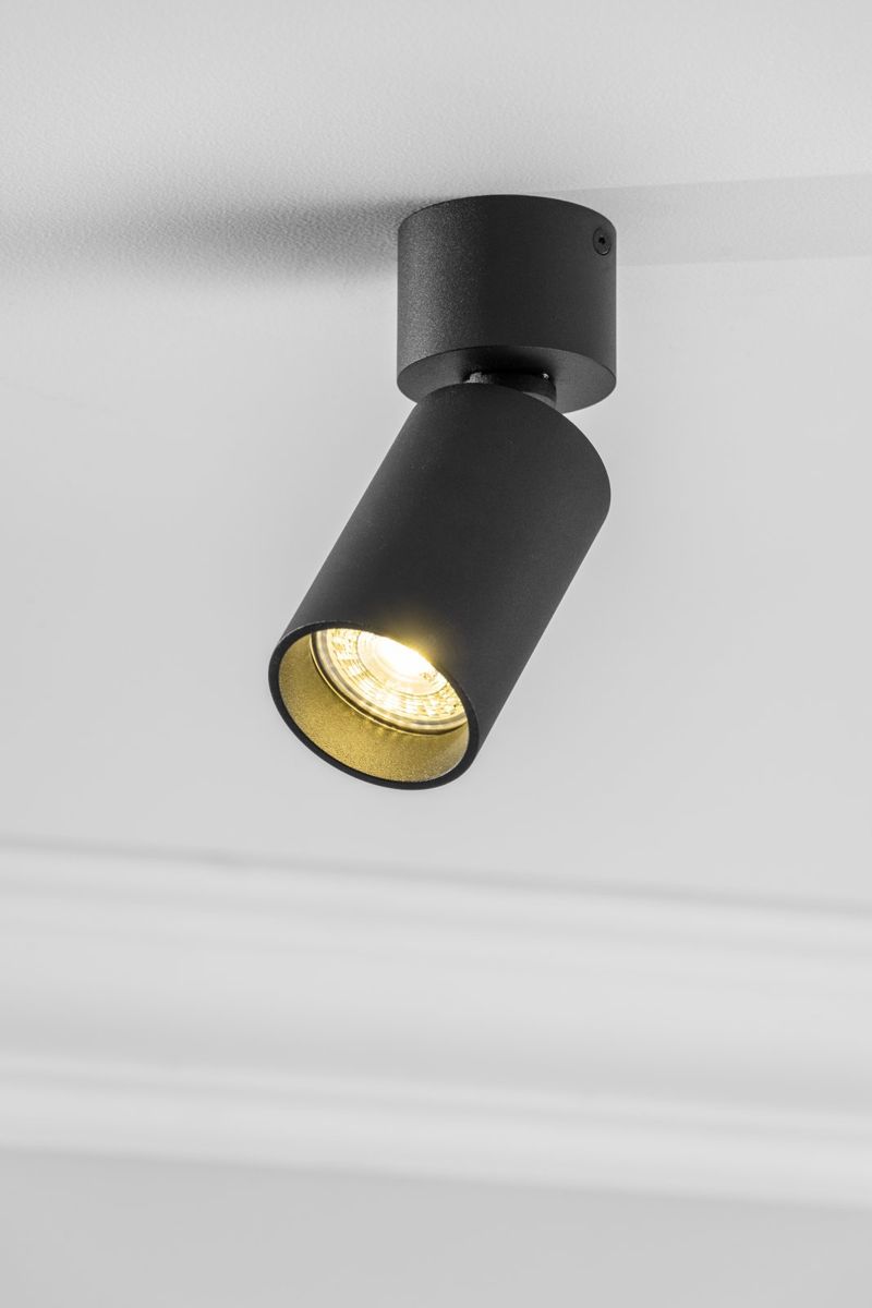 Spot aplicat cilindric FARGO MINI 2 aluminiu 6x150 mm IP20 max. 20W negru