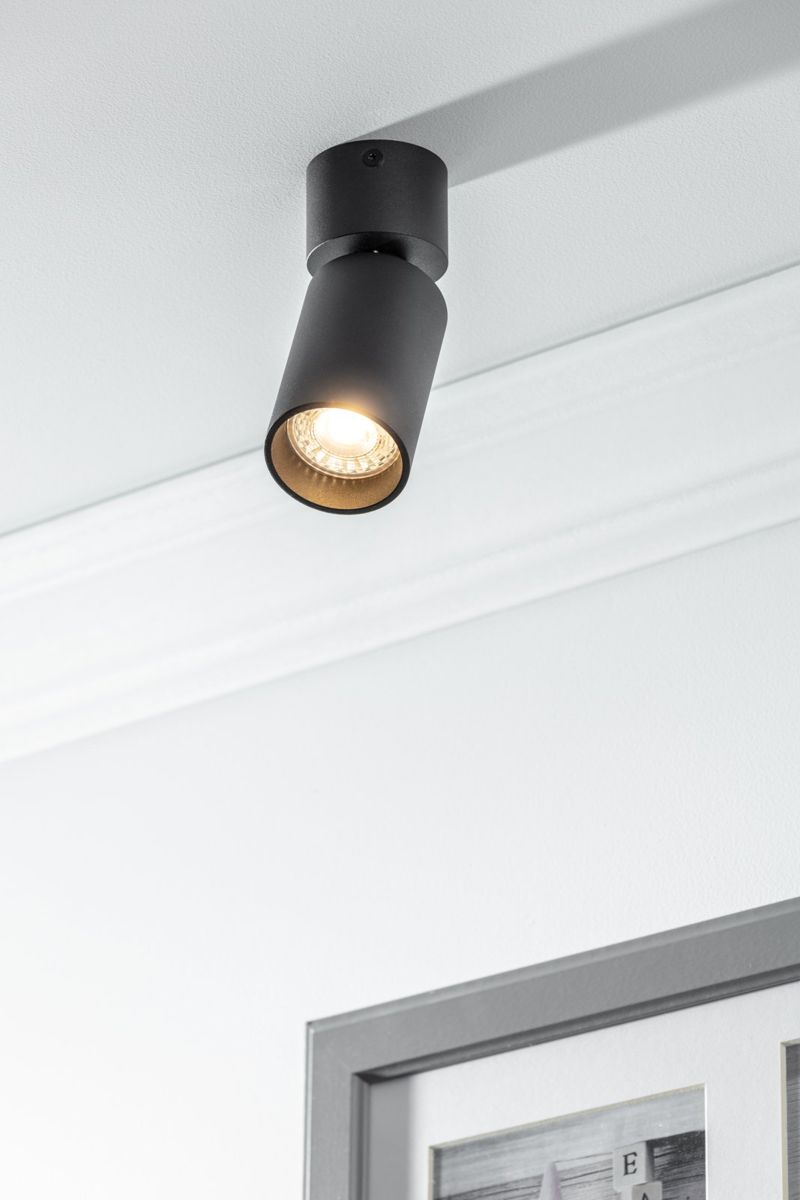 Spot aplicat cilindric FARGO MINI 2 aluminiu 6x150 mm IP20 max. 20W negru