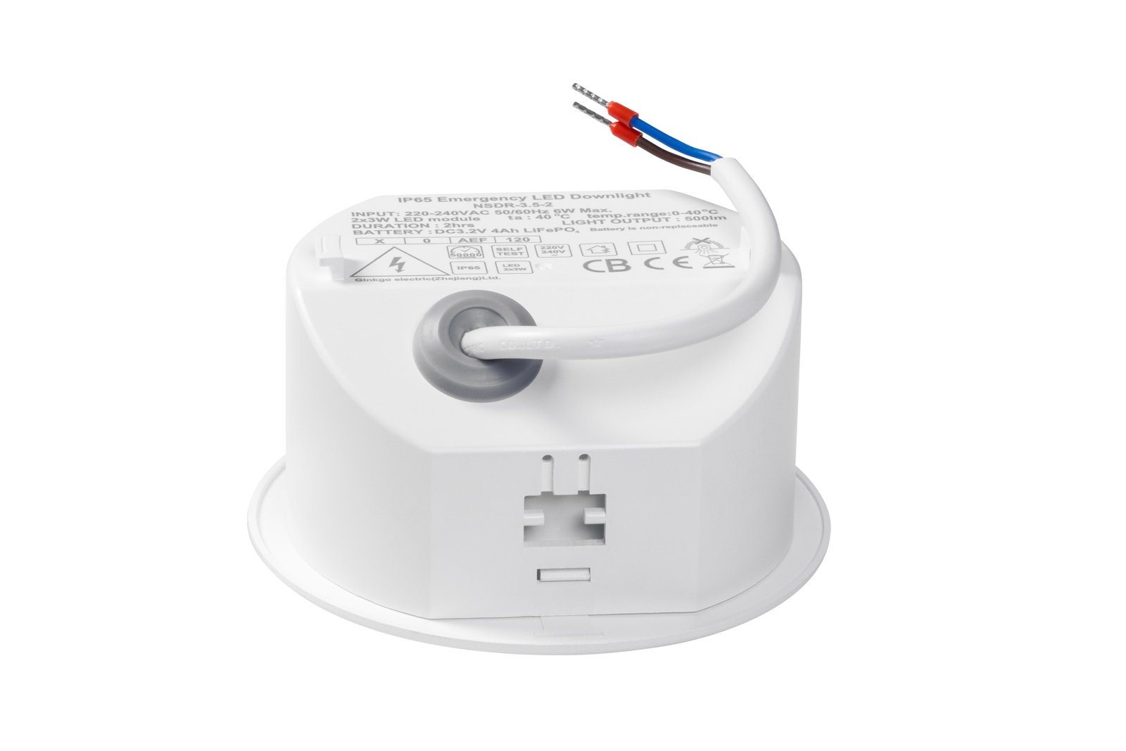 Spot emergenta PT/ST NEXO 2.5W 350lm 6400K AC220-240V IP65 3h TEST alb