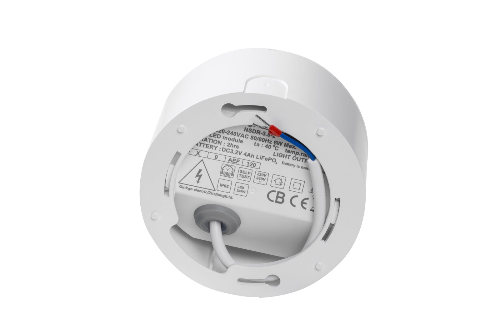 Spot emergenta PT/ST NEXO 2.5W 350lm 6400K AC220-240V IP65 3h TEST alb