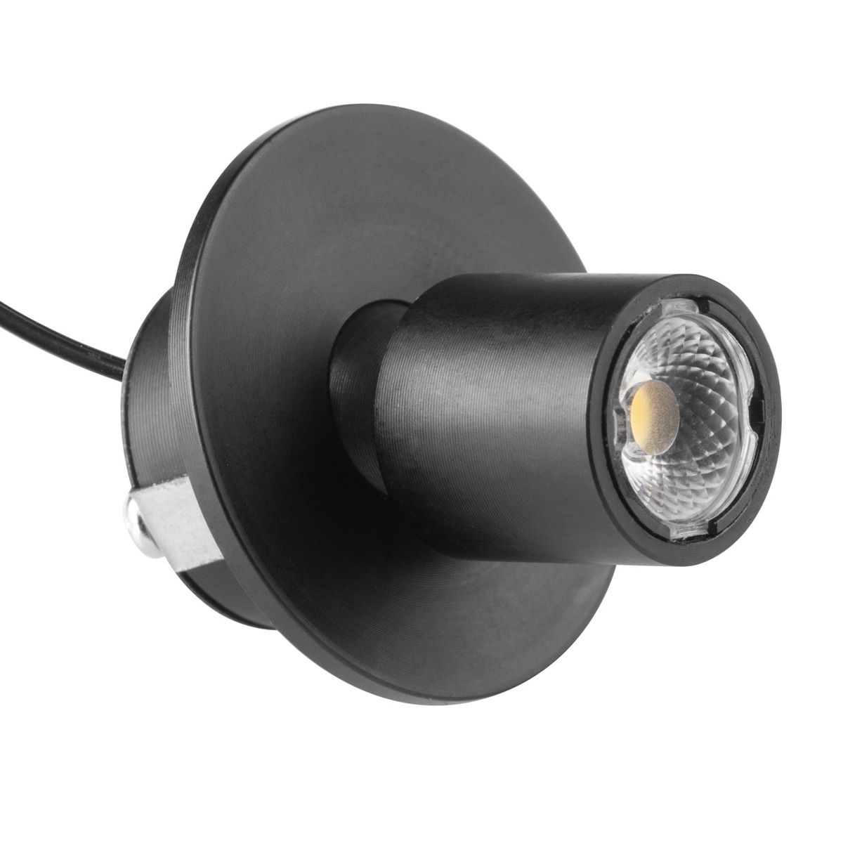 Spot reglabil LED Point MINI 12V DC 0.5W 40lm 4000K negru cablu 2m
