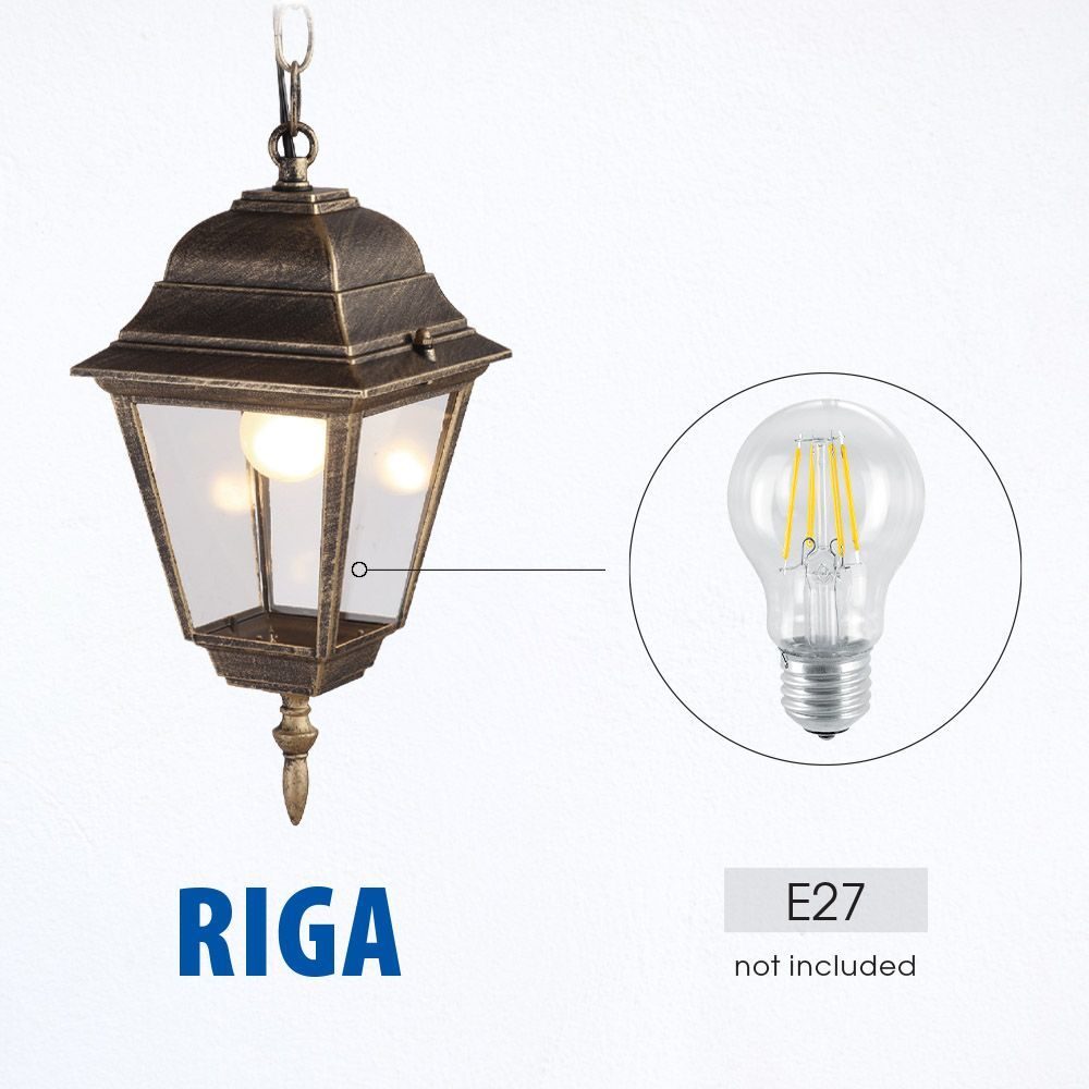 Suspensie RIGA 1XE27 max 60W auriu antichizat