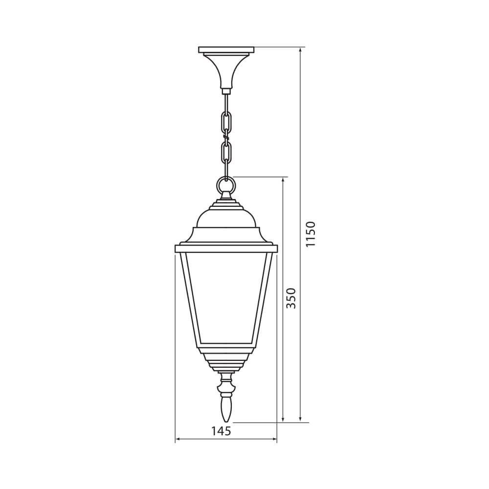 Suspensie RIGA 1XE27 max 60W auriu antichizat