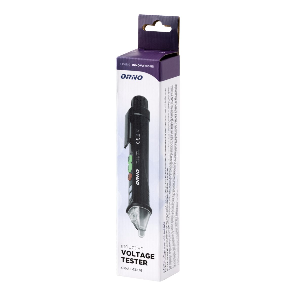 Tester inductiv de tensiune cu lanterna 12-1000V AC/DC negru