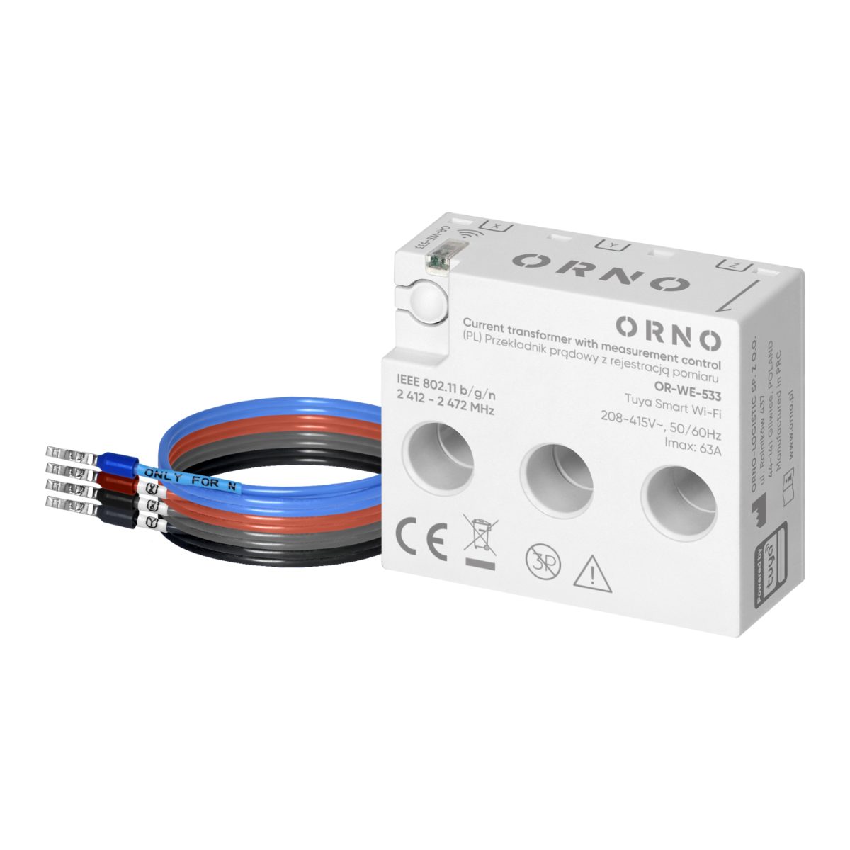 Transformator de curent trifazat 440V/63A Tuya Smart Wi-Fi
