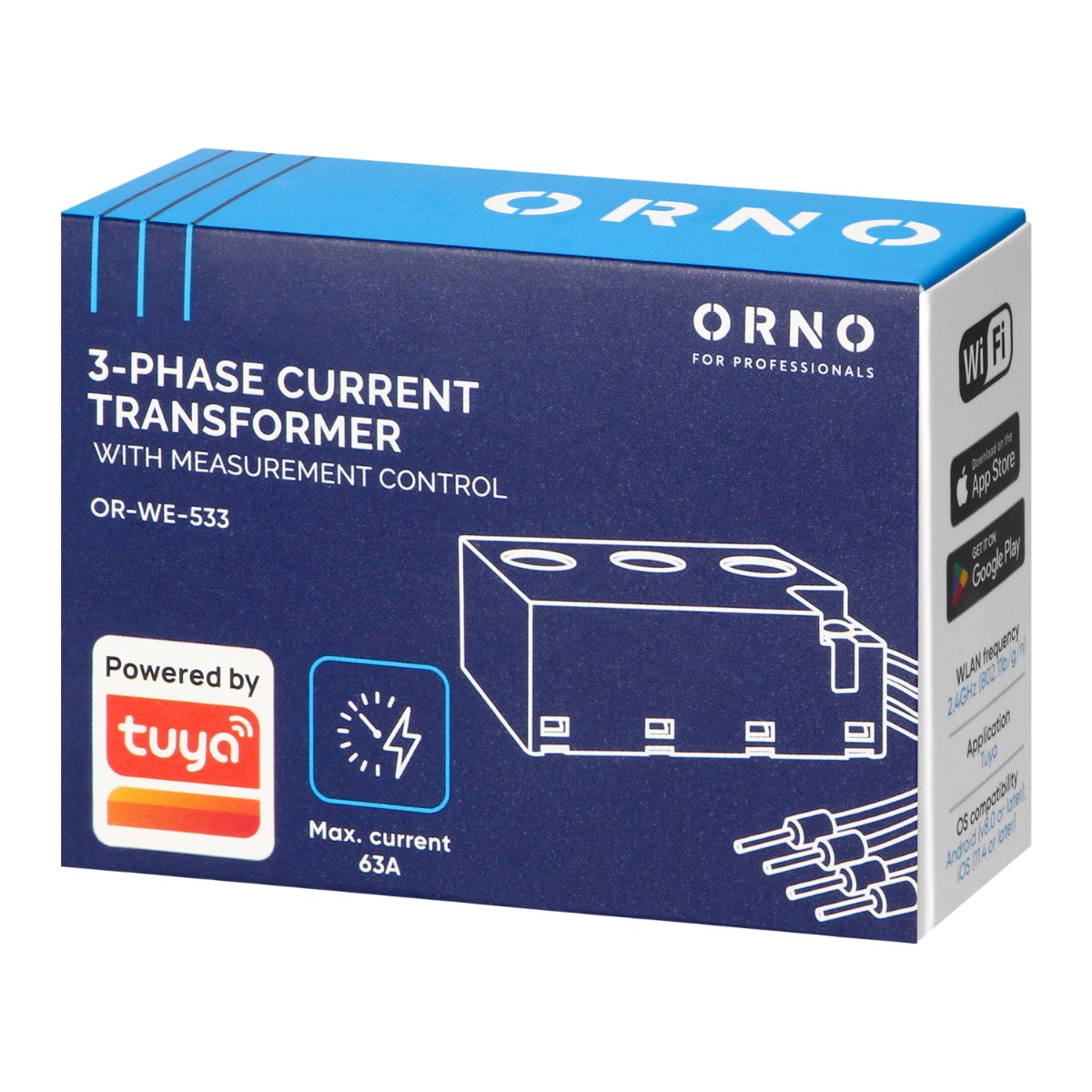 Transformator de curent trifazat 440V/63A Tuya Smart Wi-Fi